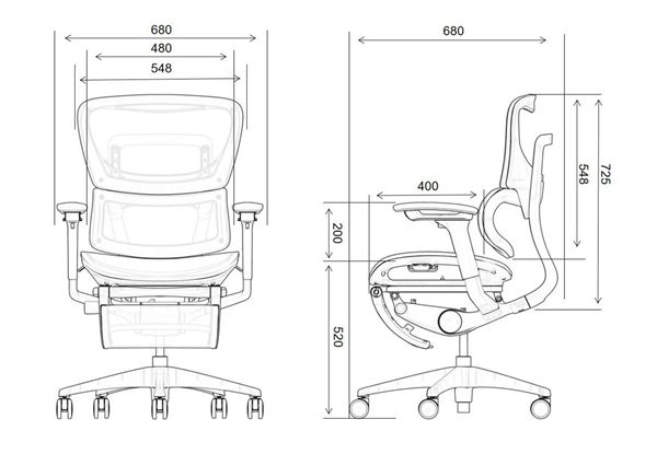 Modern Korean Mesh Ergonomic Staff Chair for Long Hours' Working
