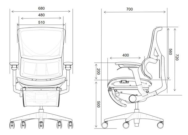 Comfortable 3D Lumbar Support Ergonomic Office Computer Task Chairs