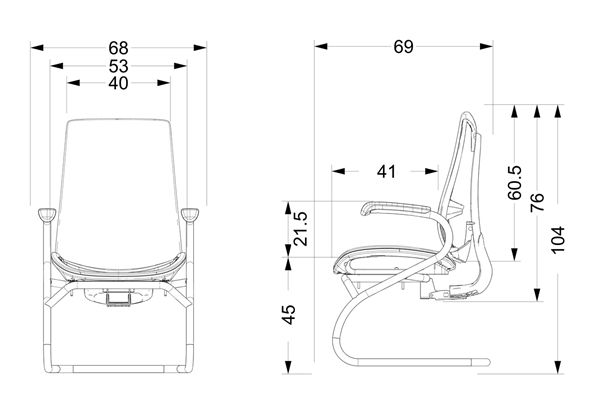 Back Height Adjustable Meeting Room Chair with Arm Rest Back Height Adjustable Meeting Room Chair with Arm Rest