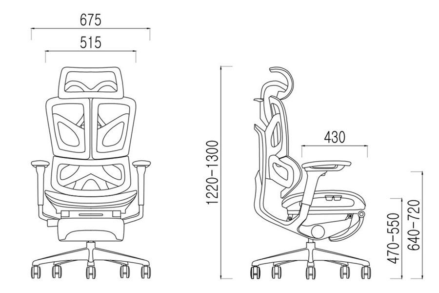 Ergonomic Luxury Office Mesh Chair With Dynamic Backrest